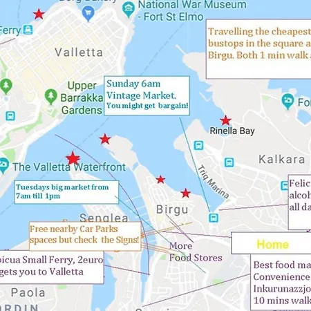 Vittoriosa' Seafront 2 Bed Highly Furnished