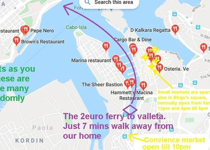 Vittoriosa' Seafront 2 Bed Highly Furnished Apartment *